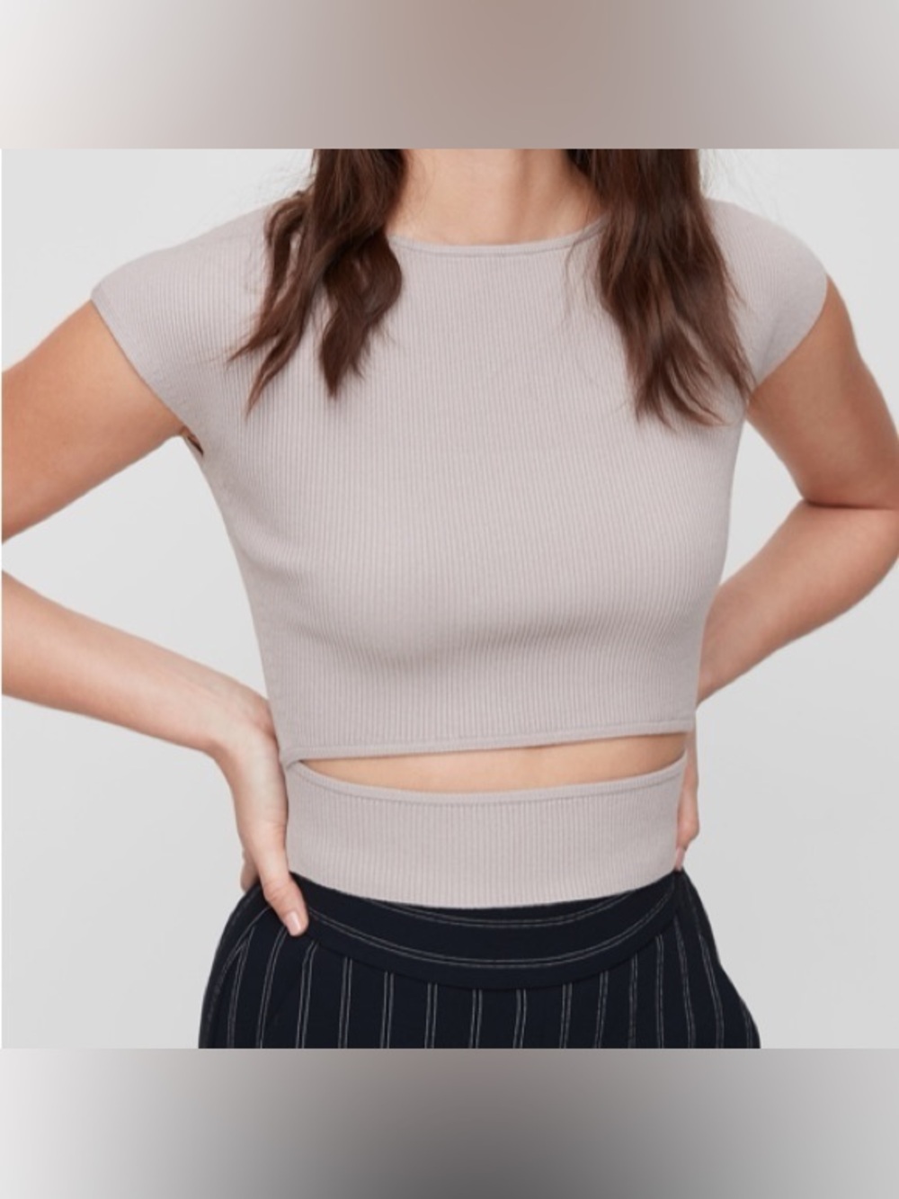Aritzia Wilfred Yacine Sculpt Knit Top